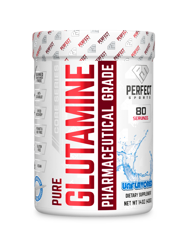 PERFECT Sports Glutamine 400 gram bottle unflavoured with transparent background