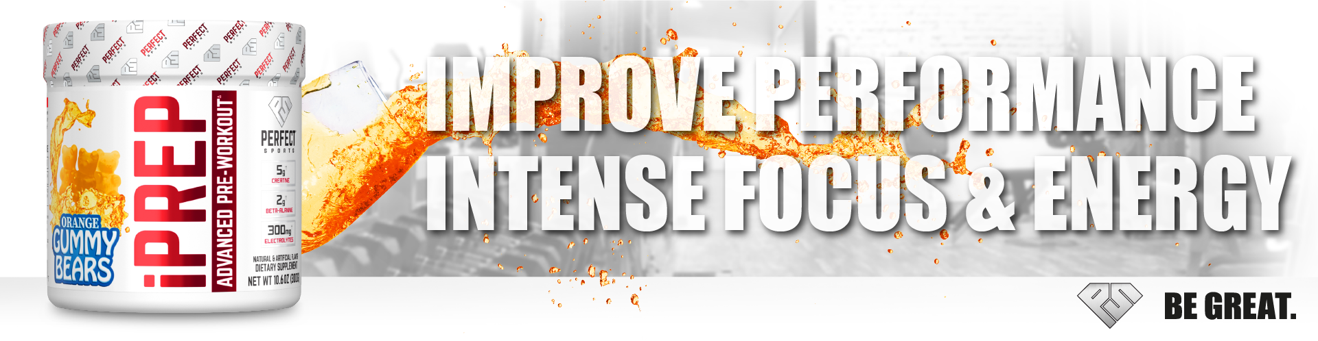 iPrep Banner Improve Performance Intense Focus and Energy