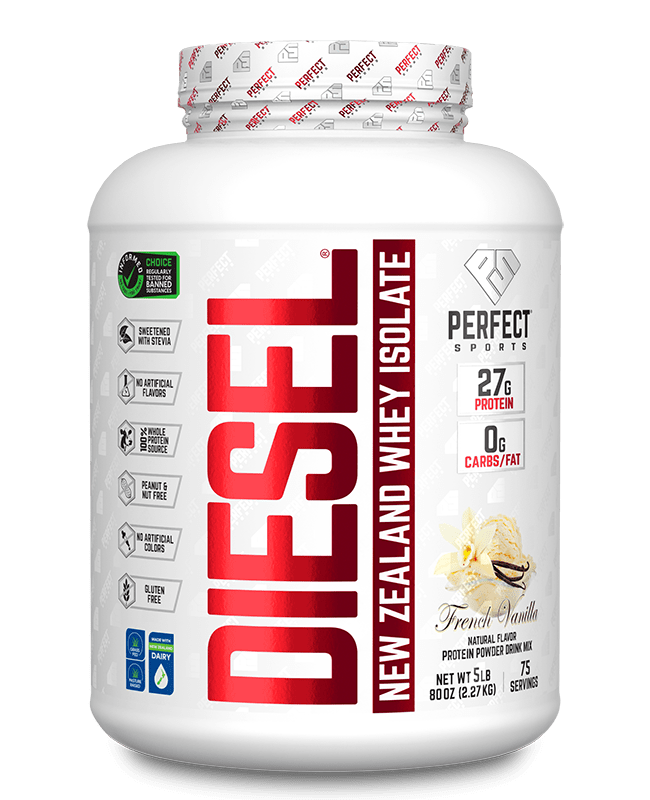 DIESEL New Zealand Grass-Fed Pasture-Raised Whey Protein Isolate French Vanilla Bottle Image
