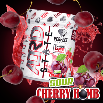 ALTRD State pre workout supplement in sour cherry bomb flavour by PERFECT Sports