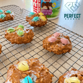 Easter Protein Cookies with DIESEL Chocolate Cream Egg