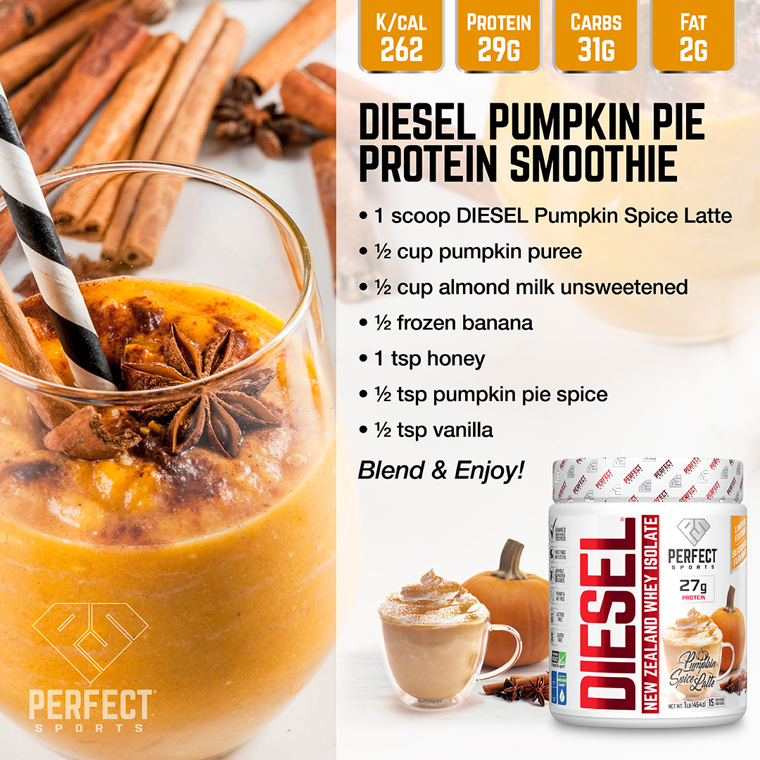 DIESEL Pumpkin Pie Protein Smoothie - PERFECT Sports | Makers of DIESEL ...